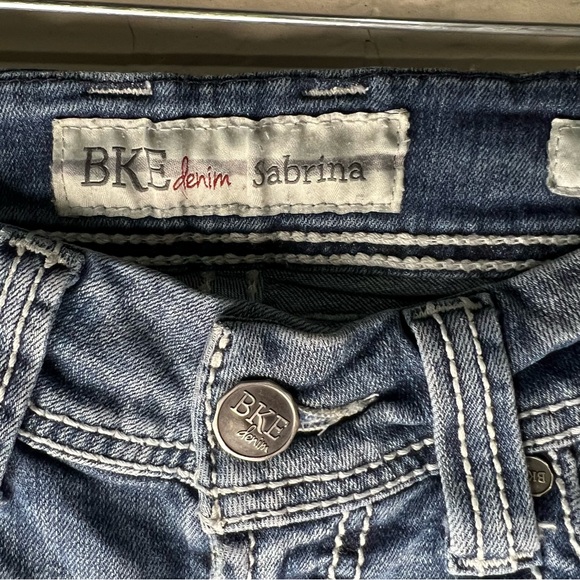 BKE Sabrina Low Rise Boot Cut Thick Stitch Denim Jeans - Picture 6 of 11